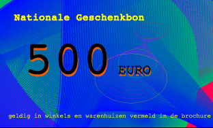 Ontwerp van geschenkbon van 500 Euro
