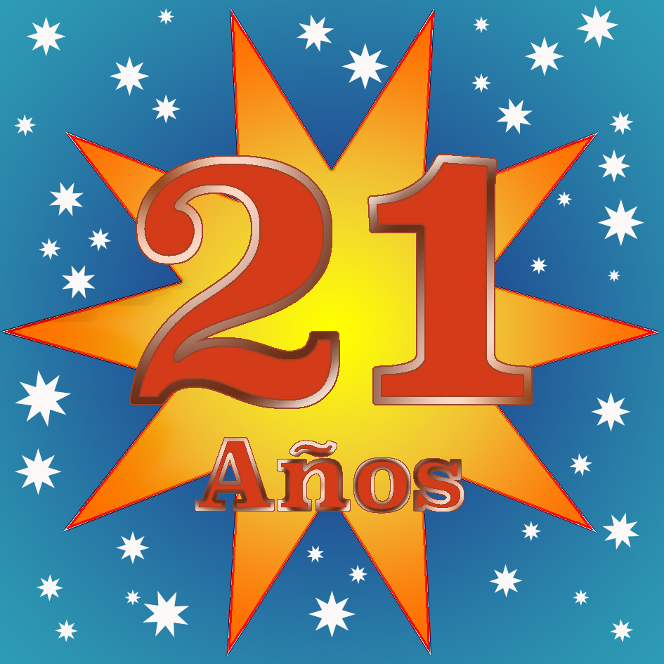 Ontwerp felicitatiekaart 21e verjaardag